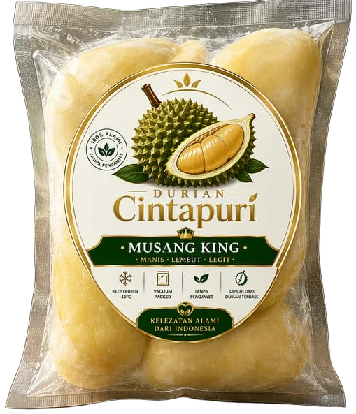 Cintapuri frozen vacuum-packed Musang King durian